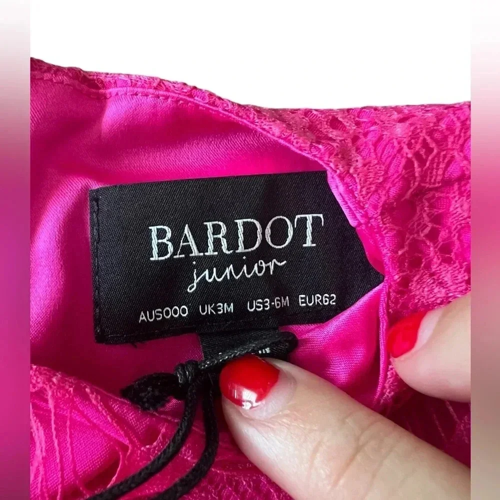 NWT Bardot Girls Gertrude Scalloped Lace Dress